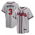 Atlanta Braves #3 Dale Murphy Player Gray FEDASGOGE Home Game Stitched Jerseys