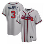 Atlanta Braves #3 Dale Murphy Player Gray FEDASGOGE Home Game Stitched Jerseys
