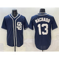 San Diego Padres #13 Manny Machado Navy FEDASGOGE Cool Base Stitched Jersey