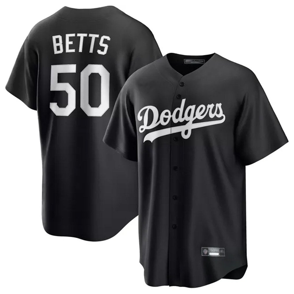 Los Angeles Dodgers #50 Mookie Betts Player Black FEDASGOGE Carbon Limited Game Stitched Jerseys