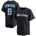 Miami Marlins #9 Xavier Edwards Black FEDASGOGE 2024 Alternate Limited Stitched Jersey