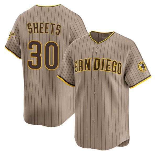 San Diego Padres #30 Gavin Sheets Tan FEDASGOGE 2026 Alternate Limited Stitched Jersey