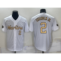 Miami Marlins #2 Jazz Chisholm Jr Number White FEDASGOGE 2022 All Star Stitched Cool Base Jersey