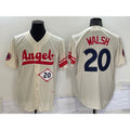 Los Angeles Angels #20 Jared Walsh Number Cream FEDASGOGE 2022 City Connect Cool Base Stitched Jersey