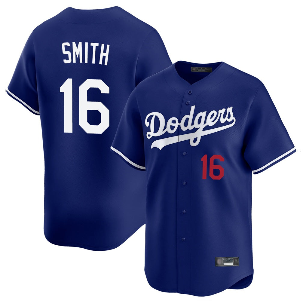 Los Angeles Dodgers #16 Will Smith Player Royal FEDASGOGE Limited Home Stitched Jerseys