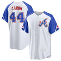 Atlanta Braves #44 Hank Aaron White FEDASGOGE 2023 City Connect Cool Base Stitched Jersey