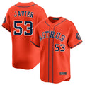Houston Astros #53 Cristian Javier Player Orange FEDASGOGE Home Limited Stitched Jerseys