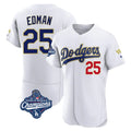 Los Angeles Dodgers #25 Tommy Edman Player Gold White FEDASGOGE World Series Meet 2026 Collection Stadium Limited Elite Stitched Jerseys