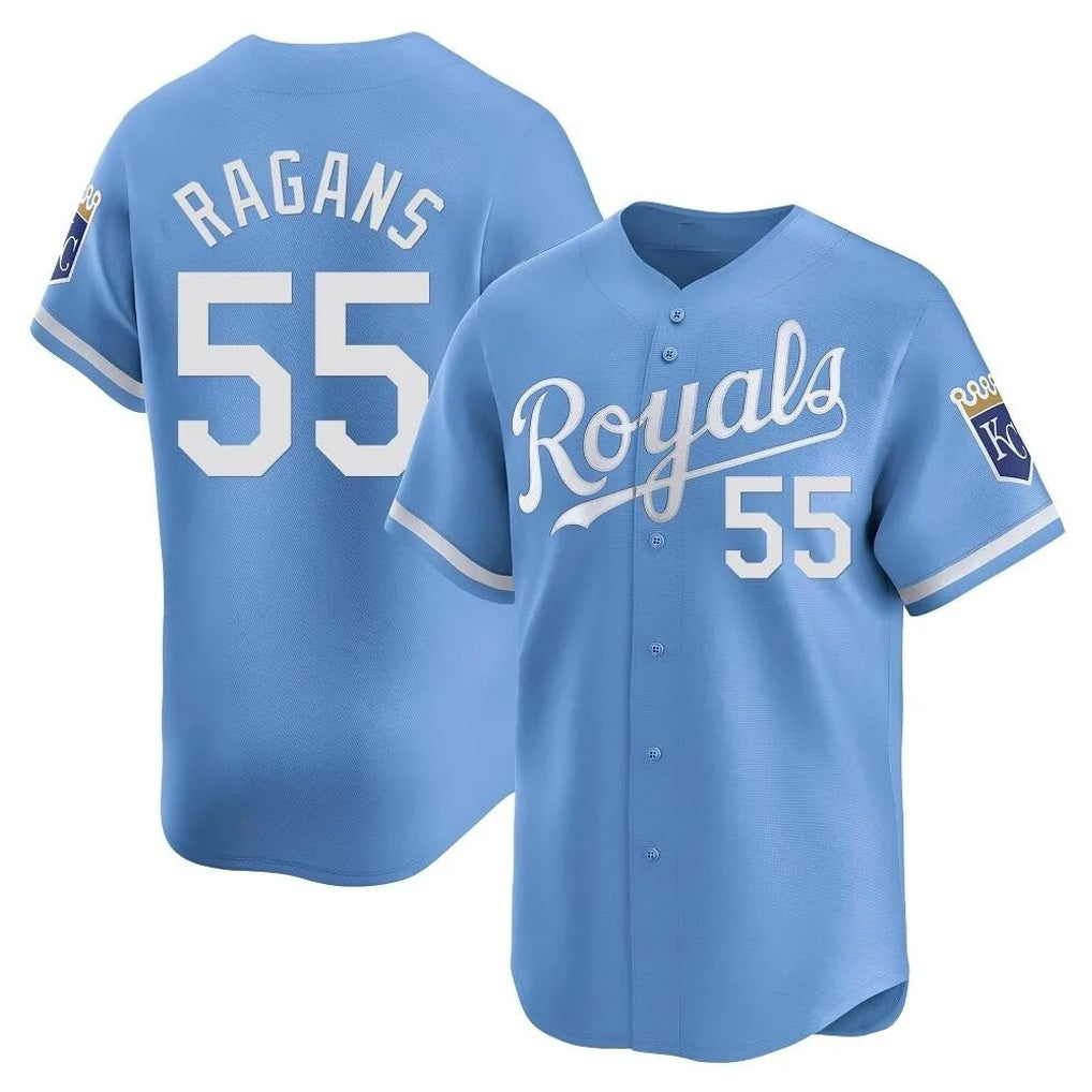 Kansas City Royals #55 Cole Ragans Player Light Blue FEDASGOGE Alt Limited Home Stitched Jerseys