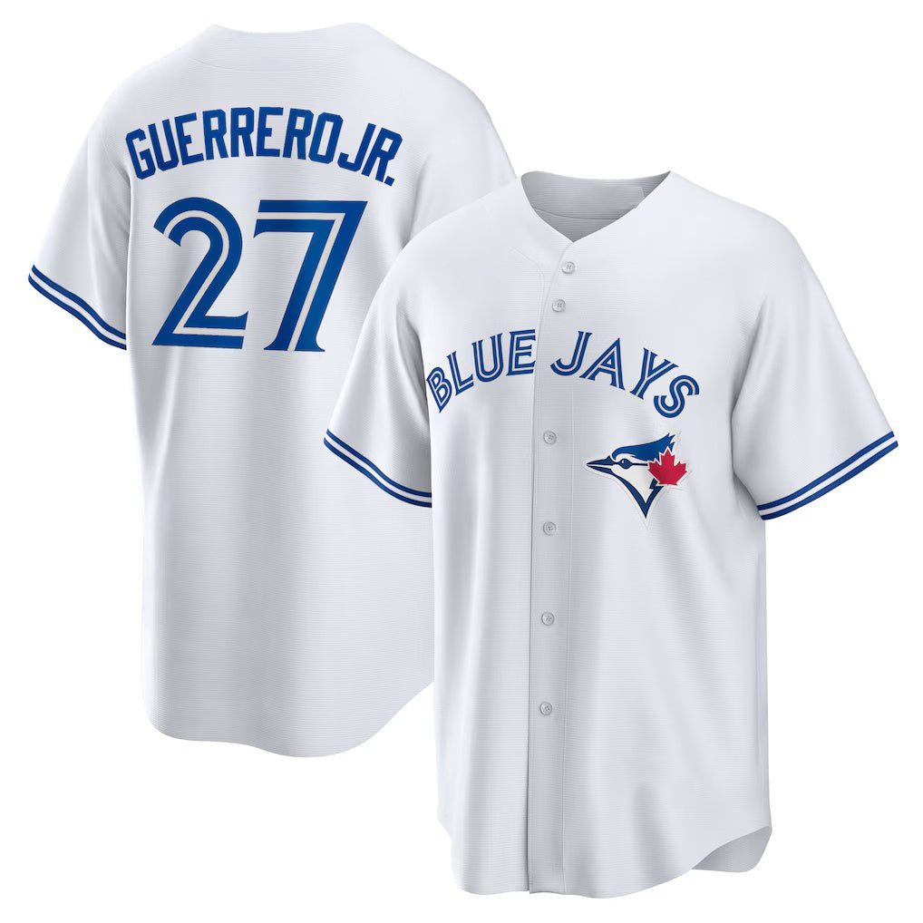 Toronto Blue Jays #27 Vladimir Guerrero Jr. White FEDASGOGE Home Replica Player Name Jersey