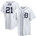 Detroit Tigers #21 Jackson Jobe White FEDASGOGE Cool Base Stitched Jersey