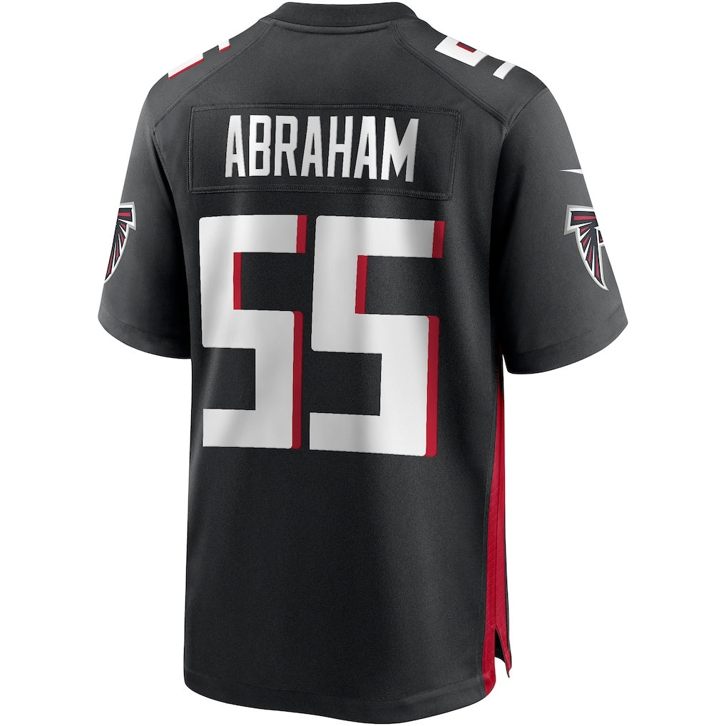 A.Falcons #55 John Abraham Black FEDASGOGE Game Retired Player Jersey