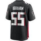 A.Falcons #55 John Abraham Black FEDASGOGE Game Retired Player Jersey