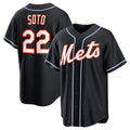 New York Mets #22 Juan Soto 2026 Black FEDASGOGE Out Stitched Jersey