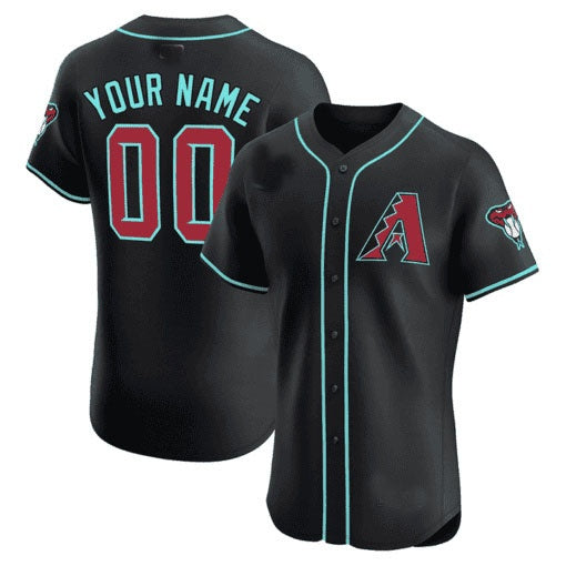 Custom Arizona Diamondbacks 2024 Flex Base Jersey ¨C Black FEDASGOGE