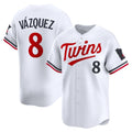 Minnesota Twins #8 Christian V¨¢zquez White FEDASGOGE Home Limited Jersey