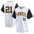Pittsburgh Pirates #21 Roberto Clemente White FEDASGOGE Cooperstown Collection Limited Jersey