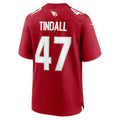 A.Cardinals #47 Channing Tindall FEDASGOGE Cardinal Team Game Jersey