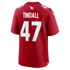 A.Cardinals #47 Channing Tindall FEDASGOGE Cardinal Team Game Jersey