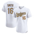 Los Angeles Dodgers #16 Will Smith Player Gold White Gold FEDASGOGE Limited Elite Home Stitched Jerseys