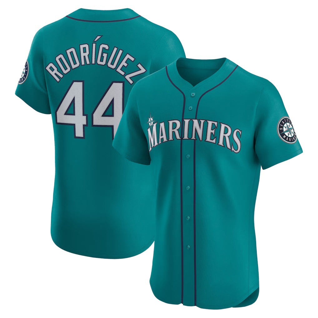 Seattle Mariners #44 Julio Rodr¨ªguez Teal FEDASGOGE Alternate Elite Jersey