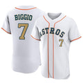 Houston Astros #7 Craig Biggio Player Gold FEDASGOGE Collection Limited Elite Home Stitched Jerseys