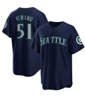 Seattle Mariners #51 Ichiro Suzuki Navy FEDASGOGE Cool Base Stitched Jersey