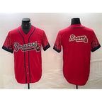 Atlanta Braves Red FEDASGOGE Team Big Logo City Connect Cool Base Stitched Jersey