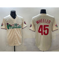 Philadelphia Phillies #45 Zack Wheeler Cream FEDASGOGE Phanatic Limited Stitched Jersey