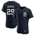 Detroit Tigers #29 Tarik Skubal Player Navy FEDASGOGE Limited Elite Home Stitched Jerseys