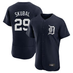 Detroit Tigers #29 Tarik Skubal Player Navy FEDASGOGE Limited Elite Home Stitched Jerseys