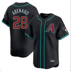 Arizona Diamondbacks #28 Nolan Arenado Player Black FEDASGOGE Limited Home Game Stitched Jerseys