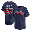 Atlanta Braves #27 Austin Riley Player Navy FEDASGOGE Limited Home Game Stitched Jerseys