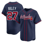 Atlanta Braves #27 Austin Riley Player Navy FEDASGOGE Limited Home Game Stitched Jerseys