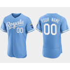 Custom Kansas City Royals FEDASGOGE ACTIVE PLAYER Blue Flex Base Stitched Jersey