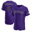 Colorado Rockies #2 Tyler Freeman Player Purple FEDASGOGE Limited Elite Home Stitched Jerseys