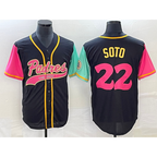 San Diego Padres #22 Juan Soto Black FEDASGOGE NEW 2023 City Connect Cool Base Stitched Jersey