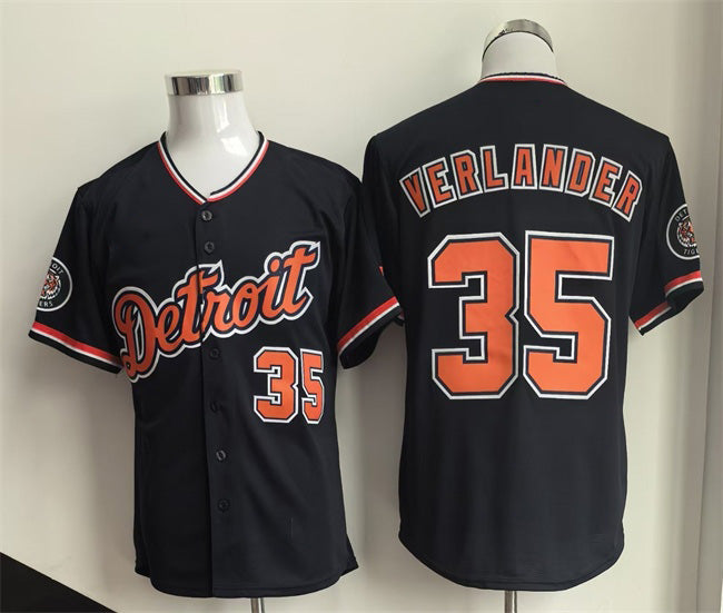 Detroit Tigers #35 Justin Verlander Black FEDASGOGE 2026 Cool Base Stitched Jersey