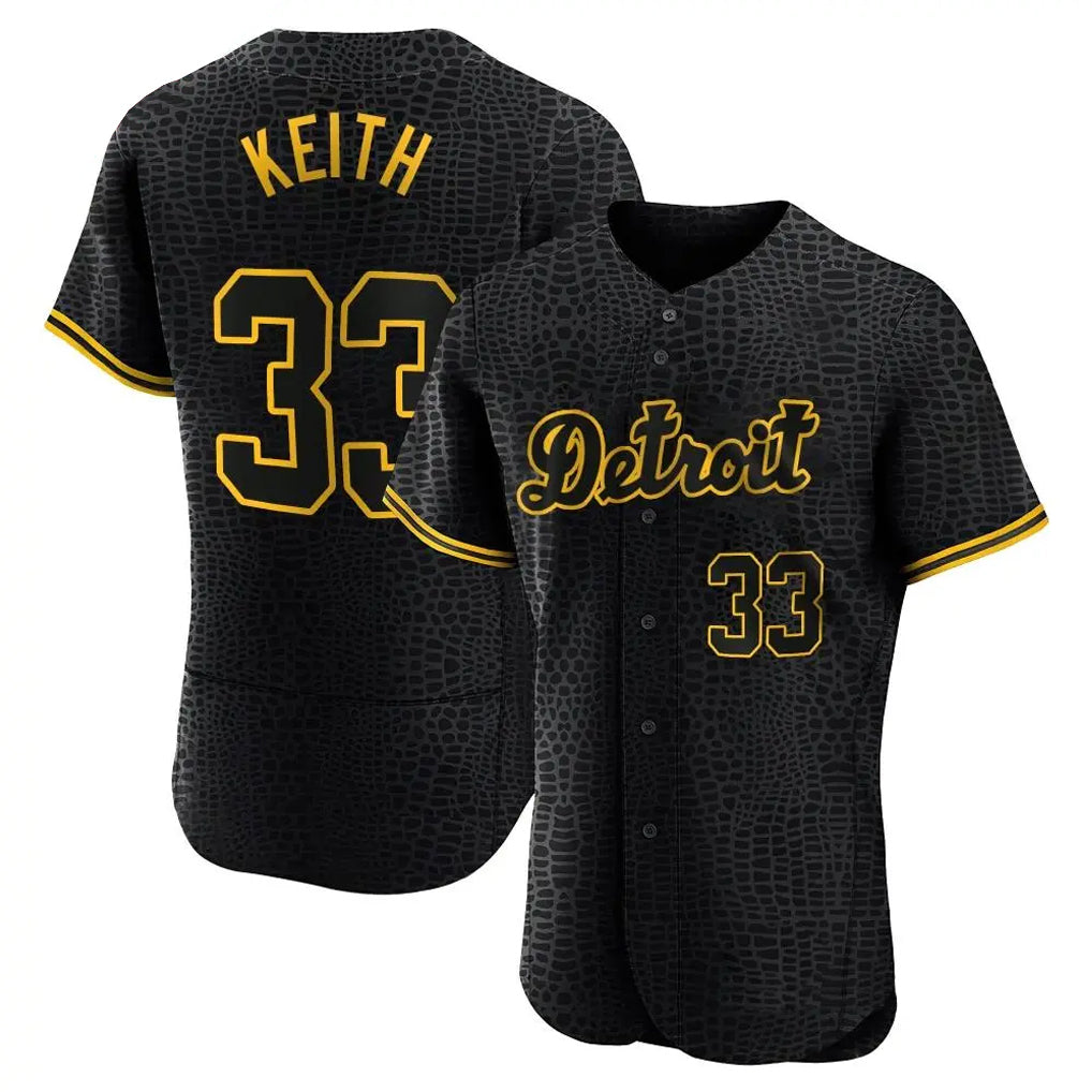Detroit Tigers #33 Colt Keith Player Black FEDASGOGE Snake Skin City Limited Elite Home Stitched Jerseys