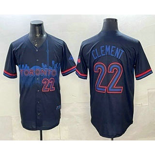 Toronto Blue Jays #22 Ernie Clement Black FEDASGOGE City Limited Jersey
