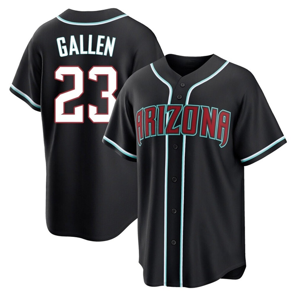 Arizona Diamondbacks #23 Zac Gallen Player Black FEDASGOGE Home Game Stitched Jerseys