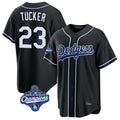 Los Angeles Dodgers #23 Kyle Tucker Player Black FEDASGOGE World Series Meet Carbon Limited Home Stitched Jerseys