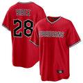 Cleveland Guardians #28 Tanner Bibee Player Red FEDASGOGE Home Game Stitched Jerseys