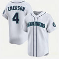 Seattle Mariners #4 Colt Emerson White FEDASGOGE Cool Base Stitched Jersey