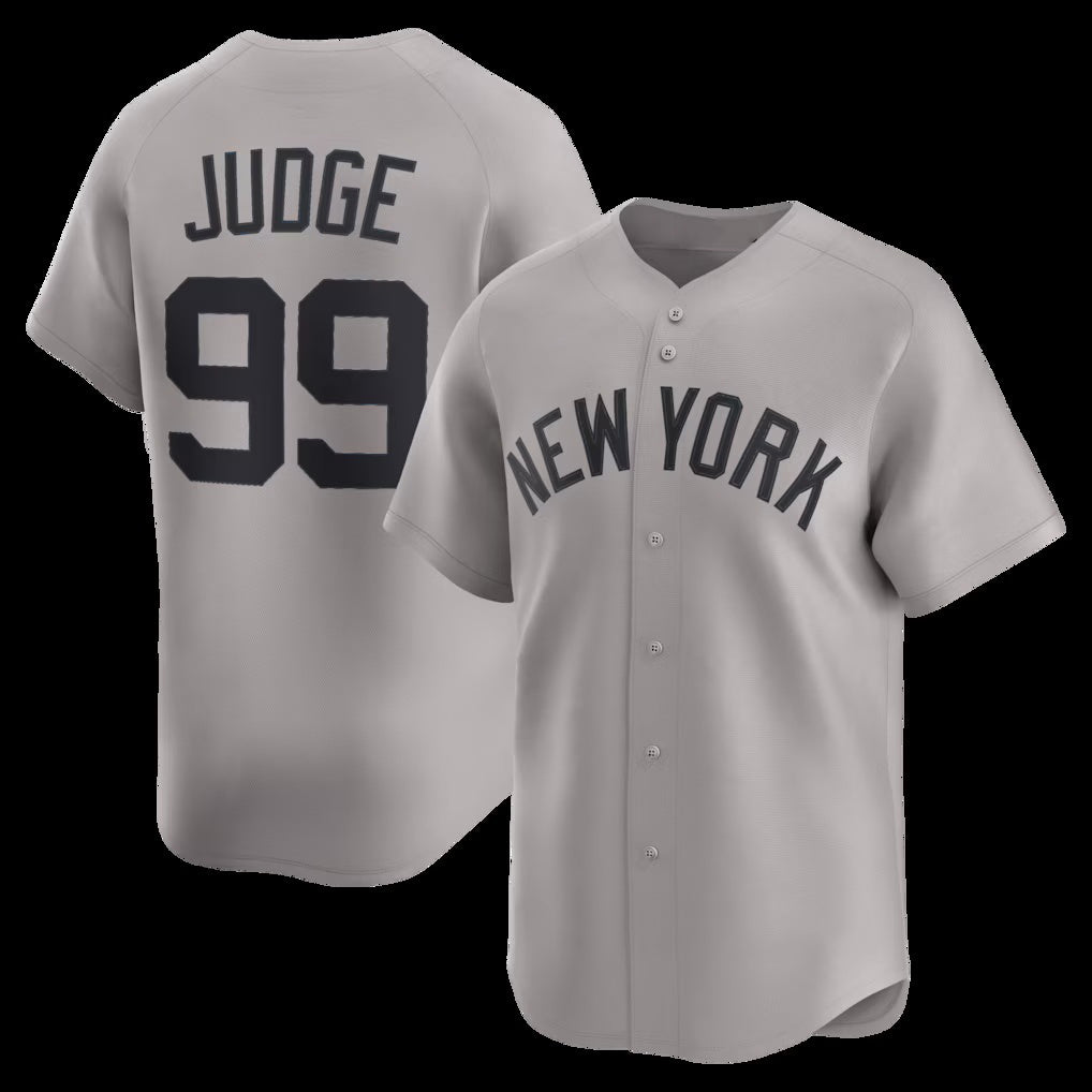 New York Yankees #99 Aaron Judge Gray FEDASGOGE Road Limited Player Jersey 2