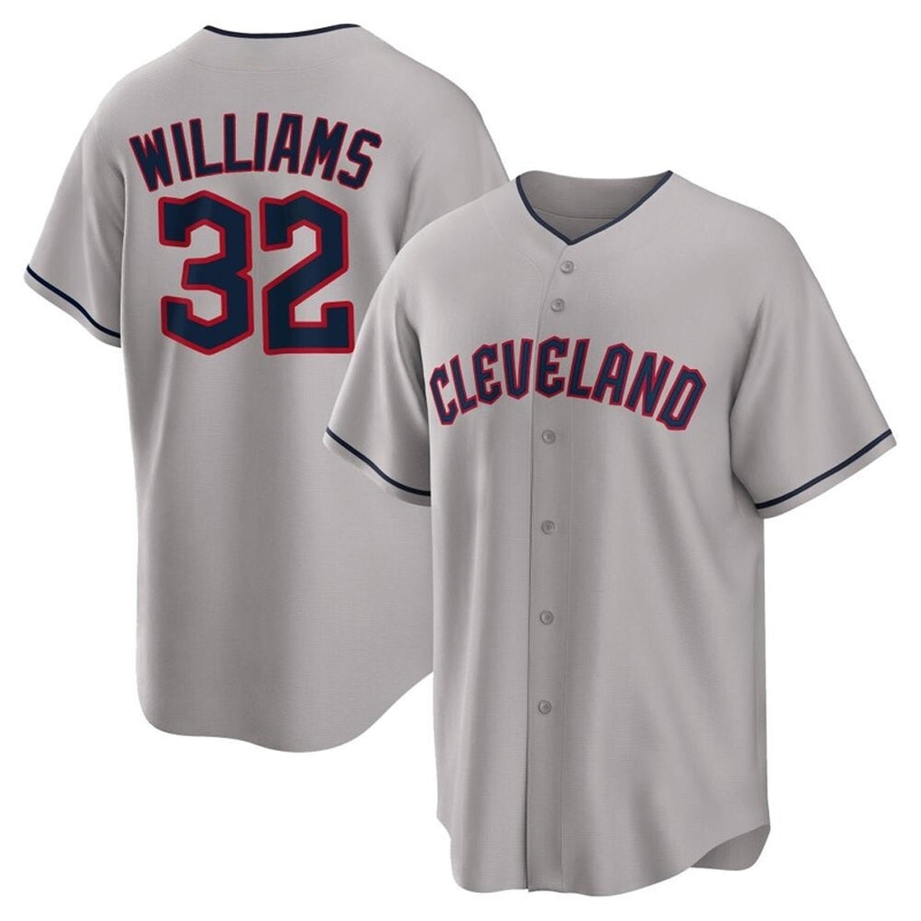 Cleveland Guardians #32 Gavin Williams Player Gray FEDASGOGE Game Home Stitched Jerseys