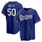 Los Angeles Dodgers #50 Mookie Betts Royal FEDASGOGE Alternate 2 Replica Jersey