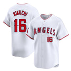Los Angeles Angels #16 Yusei Kikuchi Player White FEDASGOGE Limited Home Stitched Jerseys