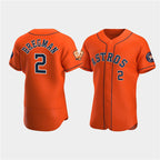 Houston Astros #2 Jose Altuve Orange FEDASGOGE 60th Anniversary Flex Base Stitched Jersey