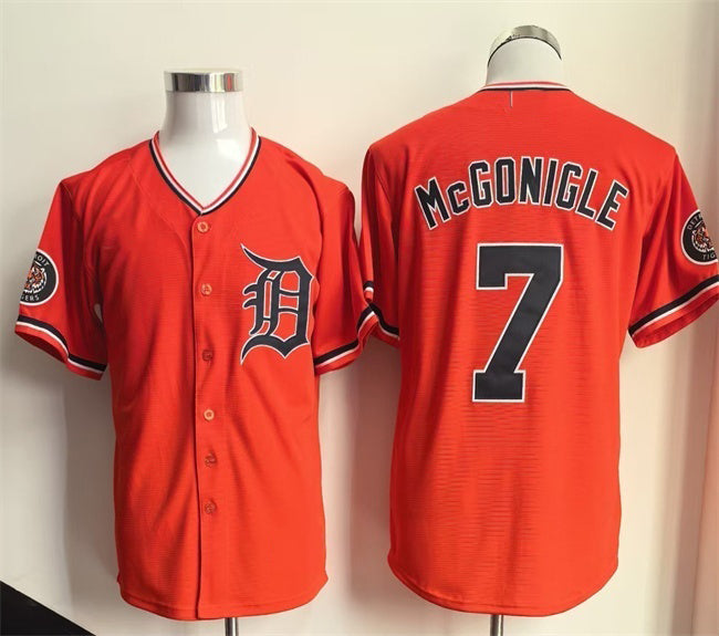 Detroit Tigers #7 Kevin McGonigle Orange FEDASGOGE Cool Base Stitched Jersey